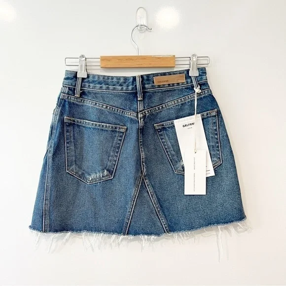 NWT GRLFRND Eva A-Frame Gusset Skirt in Walk This Way - Picture 5 of 11